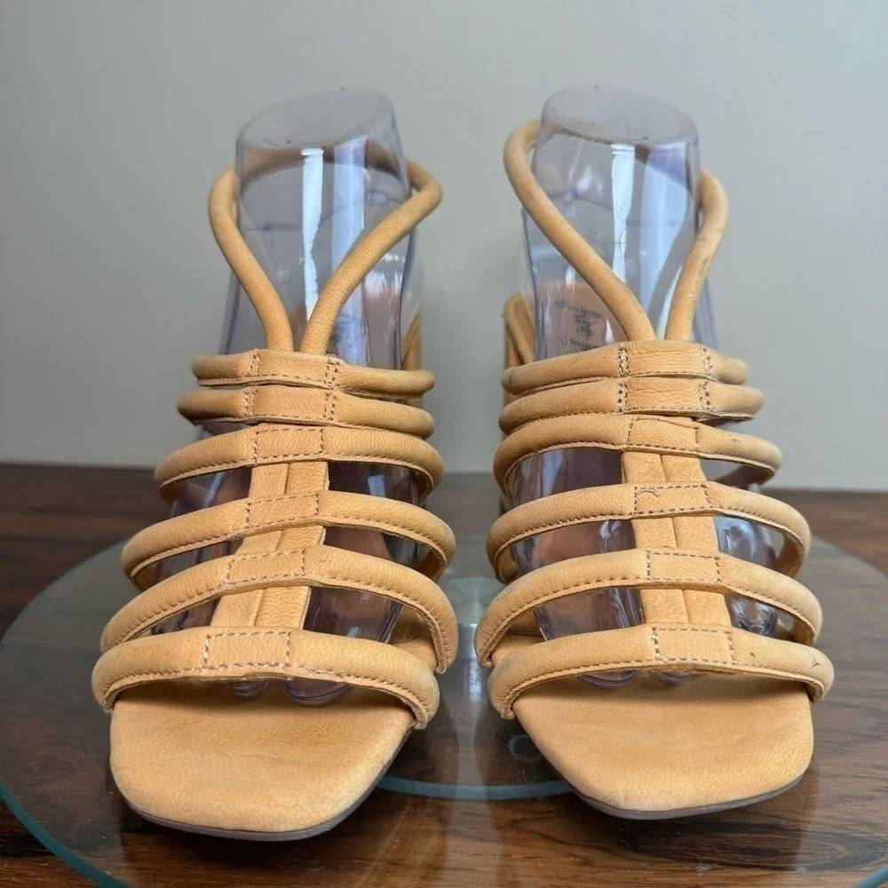 Free People Colette Cinched Heel | Hot Orange